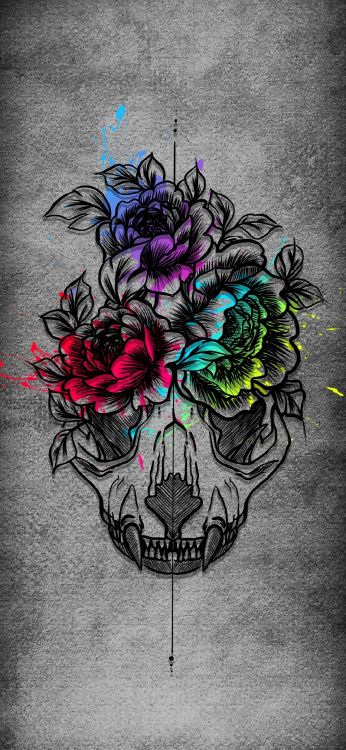 Обои цветок, визуальное искусство, графический дизайн, растение, лепесток в разрешении 1080x2340