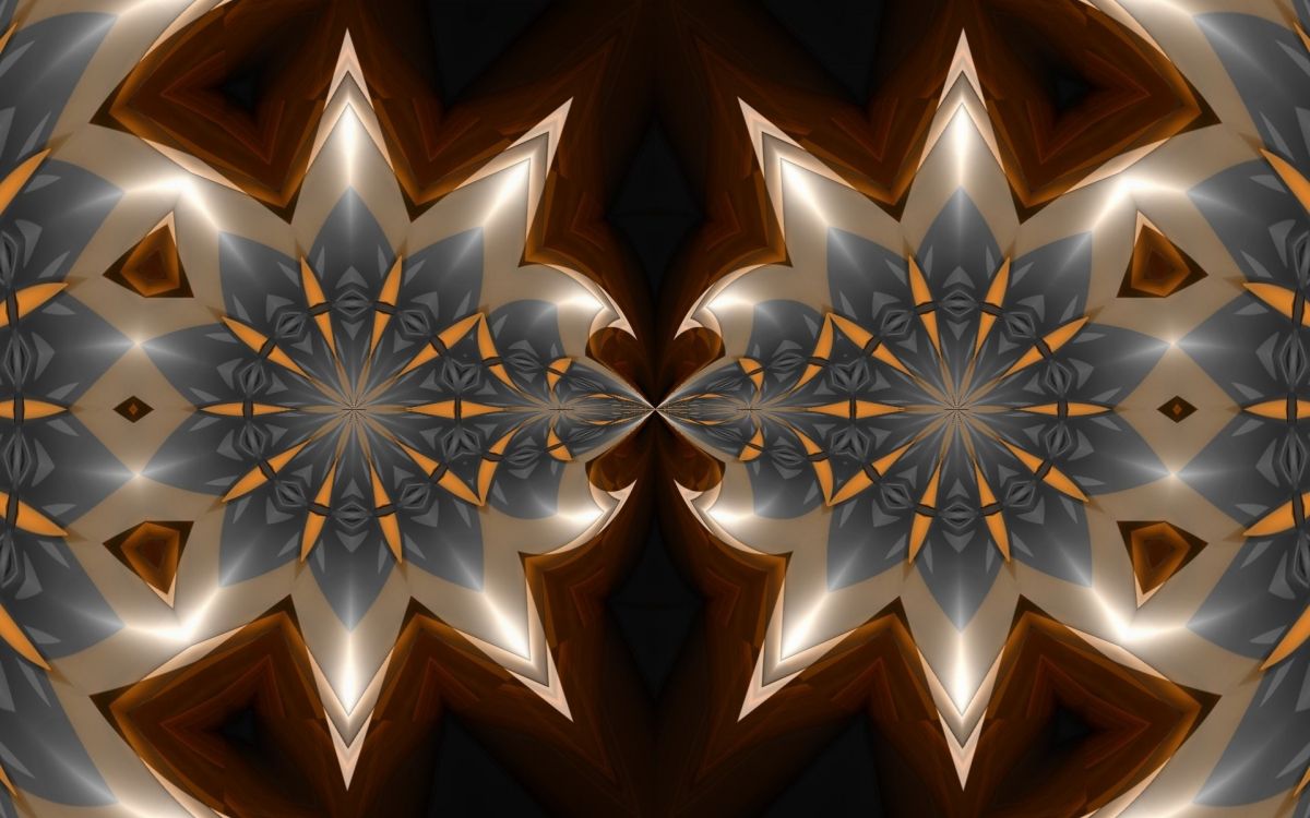 Обои фрактальное искусство, калейдоскоп, узор, симметрия, дизайн в разрешении 1920x1200