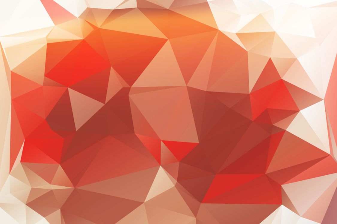Обои полигон, красочность, Апельсин, красный цвет, узор в разрешении 3000x2000