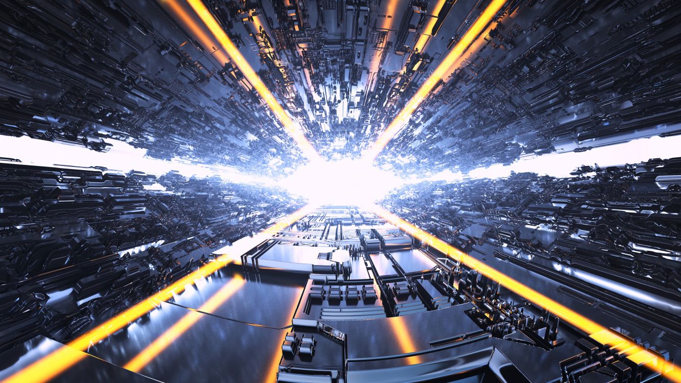 Обои архитектура, город, метрополия, космос, машина в разрешении 3840x2160