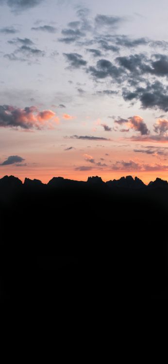 Обои темный закат прозрачный, солнце солнце, дизер, спотифай, облако в разрешении 1080x2340