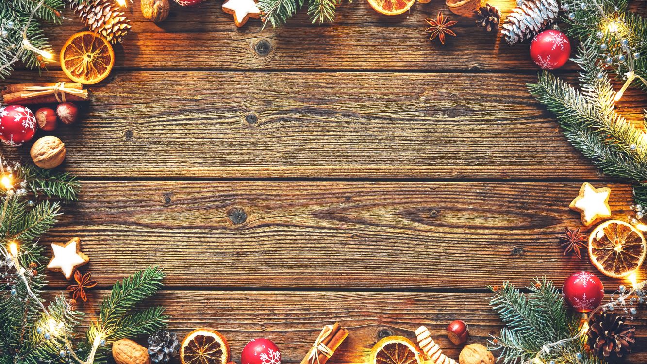 Обои Рождественский день, елка, Рождественские огни, Рождественские украшения, Новый год в разрешении 3840x2160