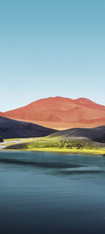 Обои гидроресурсы, водохранилище, экорегион, водоем, горный рельеф в разрешении 1080x2400