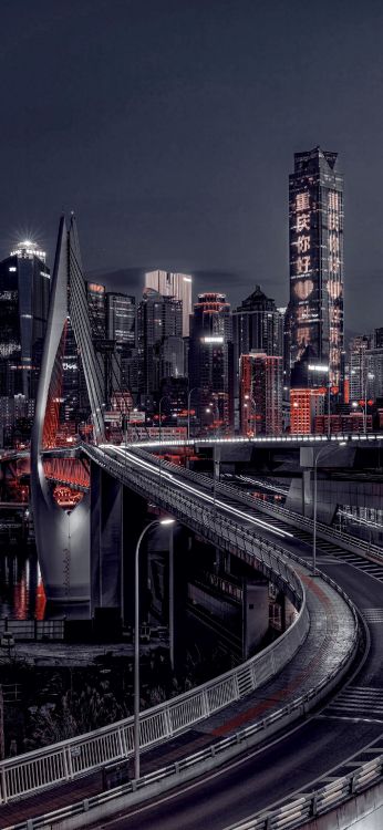 Обои здание, небоскреб, инфраструктура, башня, вышка в разрешении 1407x3045