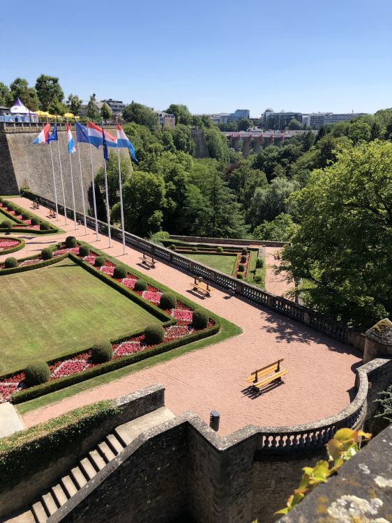 Обои Адольф мост, сад, флаг, поле, парк в разрешении 1536x2048