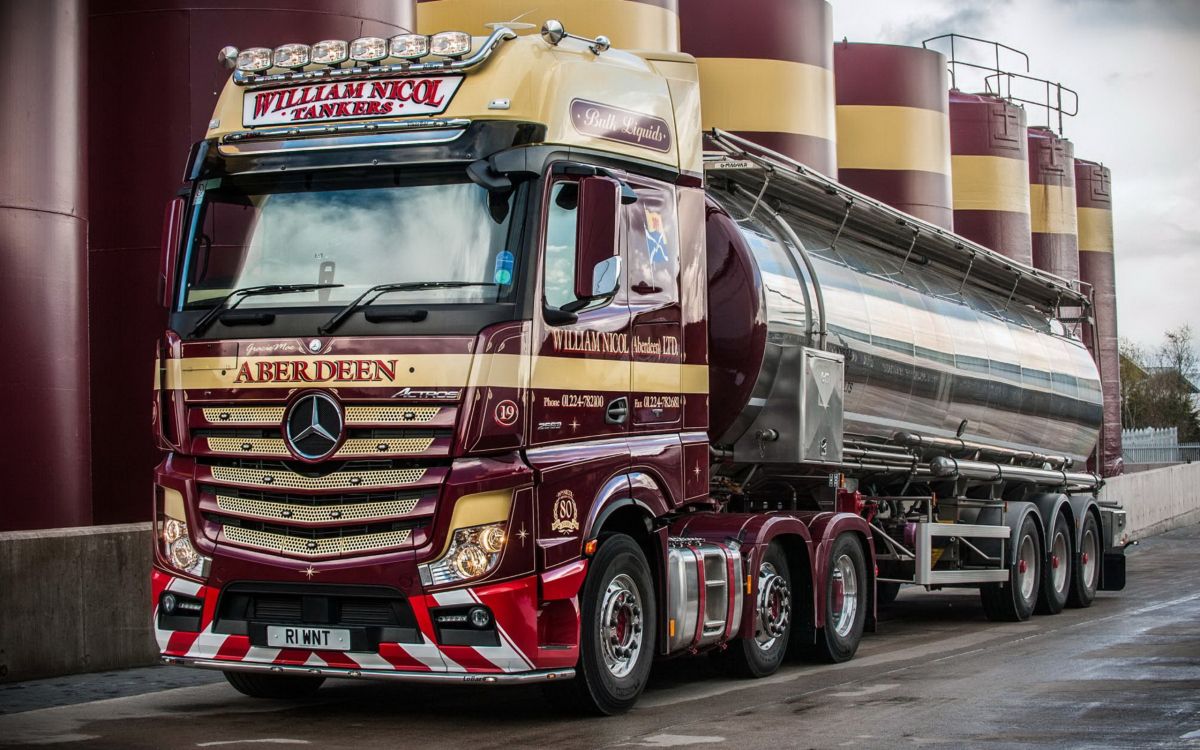 Обои Мерседес-Бенц Actros Но, mercedes benz, грузовики mercedes-benz с коротким капотом, Грузовики volvo, легковые автомобили в разрешении 2560x1600