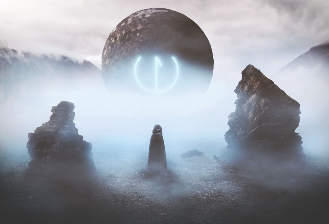 Обои арт, туман, атмосфера, вода, пейзаж в разрешении 5435x3700