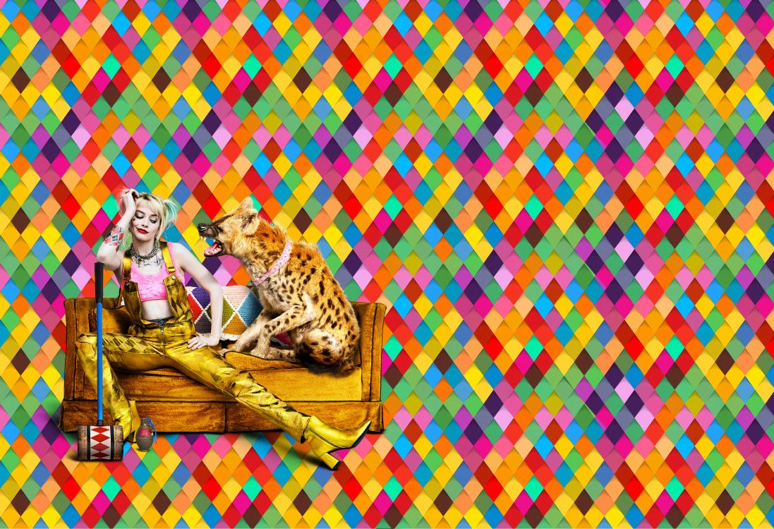 Обои Харли Квинн, ткань, арт, визуальное искусство, хищная птица в разрешении 8955x6120