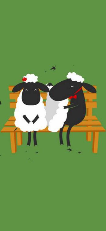 Обои иллюстрация, рисование, мультфильм, арт, Счастлив в разрешении 1080x2340