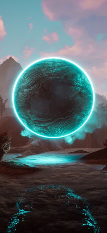 Обои атмосфера, picsart, мир, облако, водоем в разрешении 1615x3499