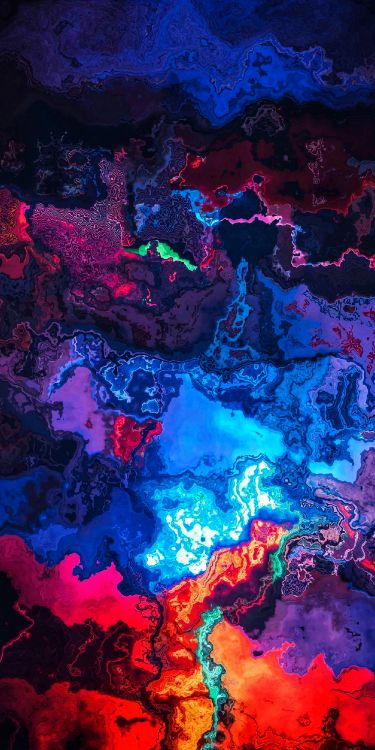 Обои арт, живопись, цветной, лазурный, электрик в разрешении 2000x4000