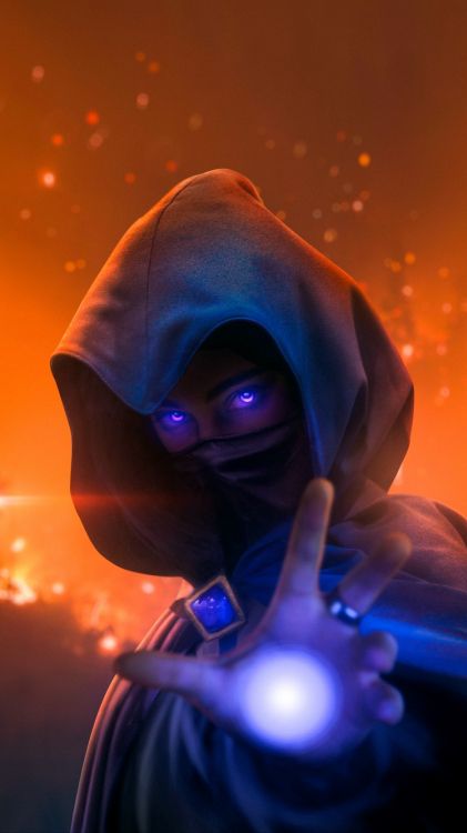 Обои синий, пурпур, арт, газ, электрик в разрешении 938x1668