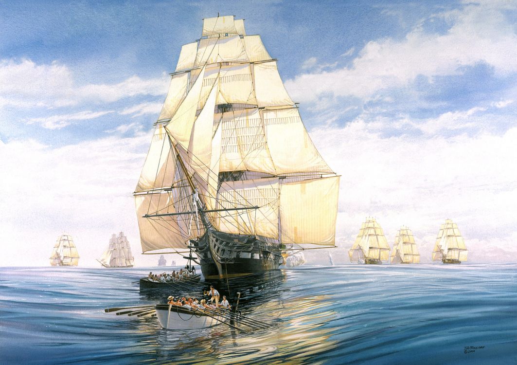 Обои парусник, лодка, мореплавание, парусная шлюпка, судно в разрешении 2723x1920