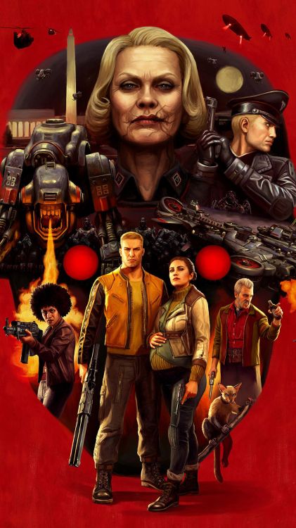 Обои фигурка, Вольфенштейн второй Новый Колосс, Вольфенштейн Новый Порядок, Е3 2017, Тень Колосса в разрешении 1215x2160