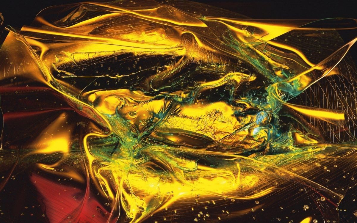 Обои абстрактное искусство, желтый, фрактальное искусство, фикция, фантастика в разрешении 1920x1200