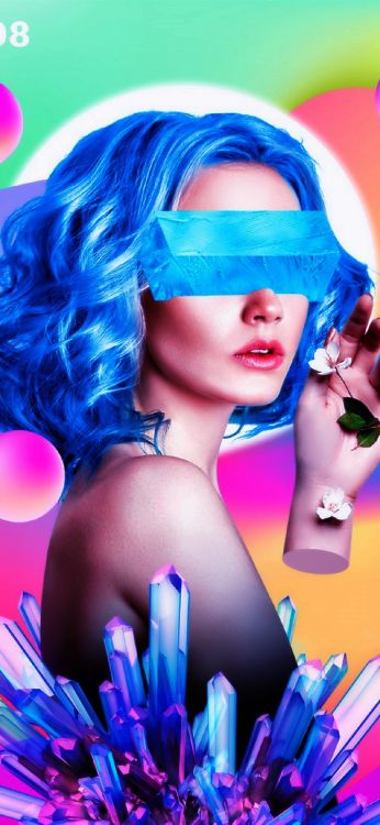 Обои красота, окраска волос, губа, прическа, бровь в разрешении 1170x2535