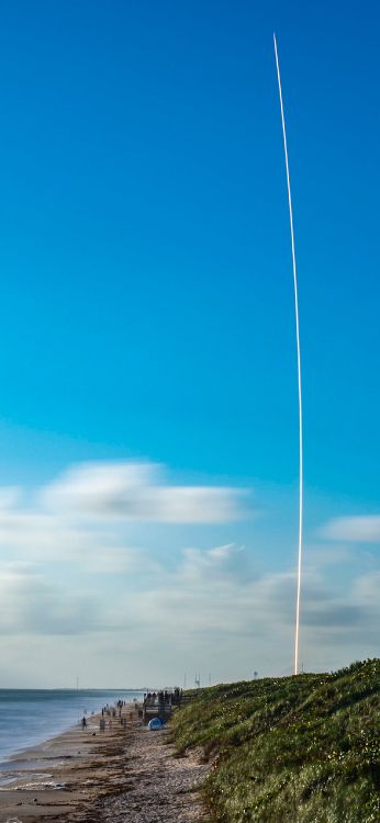 Обои SpaceX, экипаж дракона демо-2, Falcon 9, НАСА, космос в разрешении 1284x2778