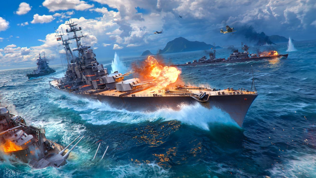 Обои мир боевых кораблей, военный корабль, Линкор, крейсер, wargaming в разрешении 5120x2880
