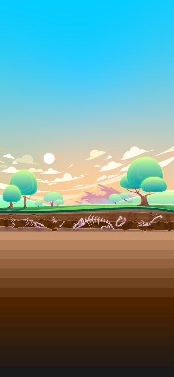 Обои графика, векторная графика, дизайн, иллюстрация, водоем в разрешении 2410x5218