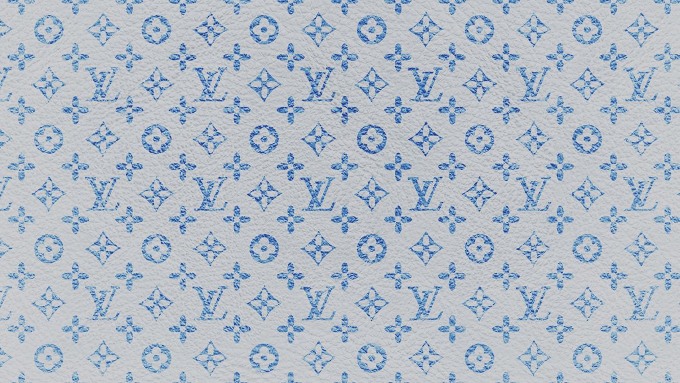 Обои Louis Vuitton, синий, узор, лазурный, ткань в разрешении 3840x2160