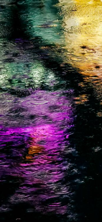 Обои отражение, гидроресурсы, математика, вода, пурпур в разрешении 1080x2340