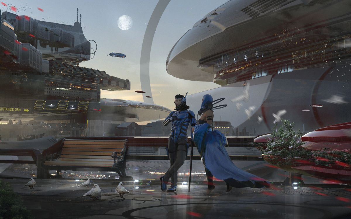 Обои концепт арт, иллюстрация, Научная фантастика, арт, произведение искусства в разрешении 2560x1600