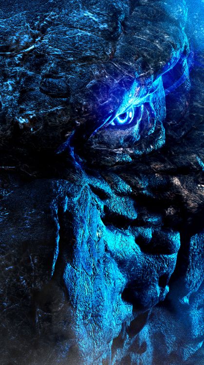 Обои Годзилла, Кинг-Конг, Кайдзю, вода, синий в разрешении 2585x4624