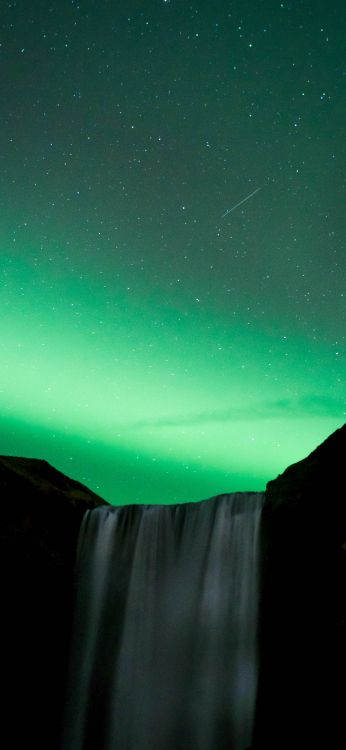 Обои атмосфера, природа, природный ландшафт, Аврора, астрономический объект в разрешении 1797x3889