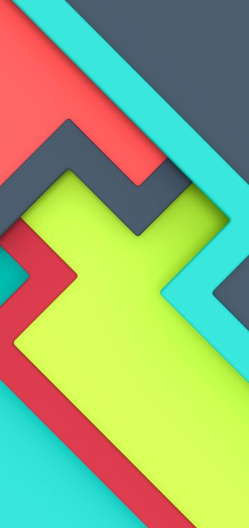 Обои Апельсин, графический дизайн, красочность, прямоугольник, треугольник в разрешении 1420x3000