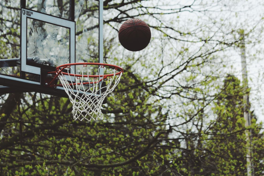 Обои Баскетбол, мяч, баскетбольная площадка, дерево, стритбол в разрешении 5184x3456