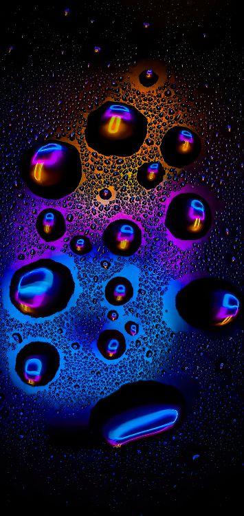 Обои фрактальное искусство, красочность, жидкий, свет, синий в разрешении 1421x3000