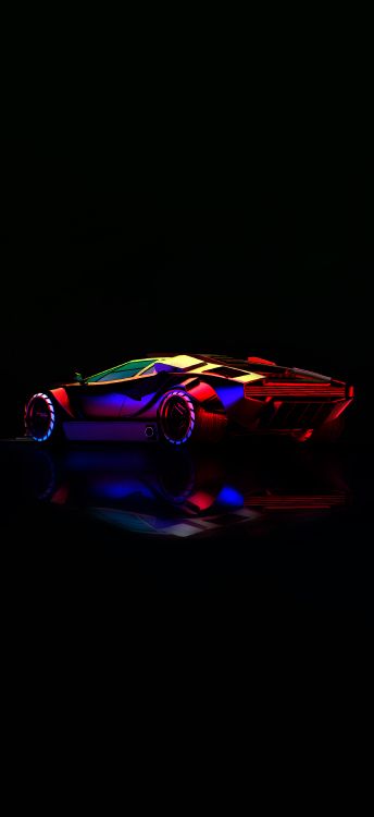 Обои Визуальный эффект освещения, легковые автомобили, м-027, колесо, автомобильное освещение в разрешении 1920x4174