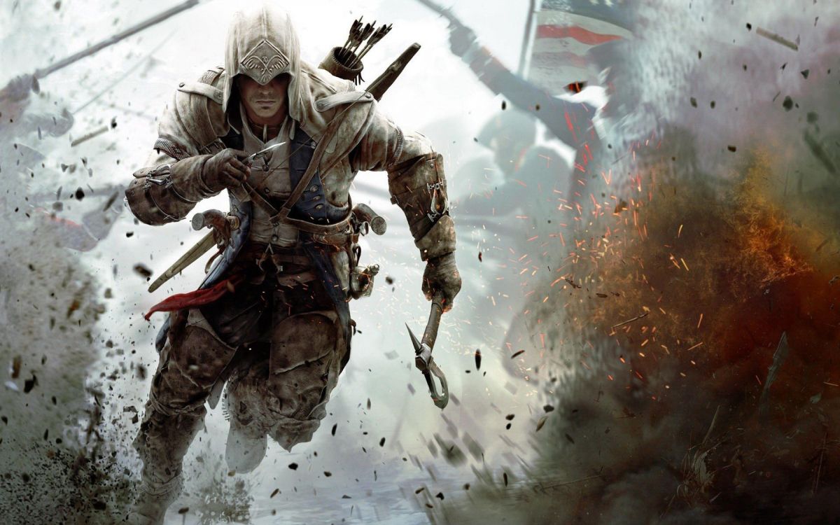 Обои Assassins Creed III, солдат, Эдвард Кенуэй, Коннор кенуэй, Алтарь Ибн-Лаахад в разрешении 2880x1800