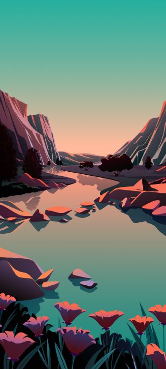 Обои ios, яблоко, iOS 14, Homepod, вода в разрешении 1080x2400