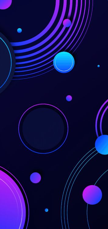 Обои круг, красочность, синий, свет, пурпур в разрешении 1517x3200