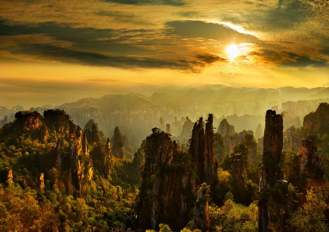 Обои пейзаж, природа, солнечный свет, утро, атмосфера в разрешении 2856x2012