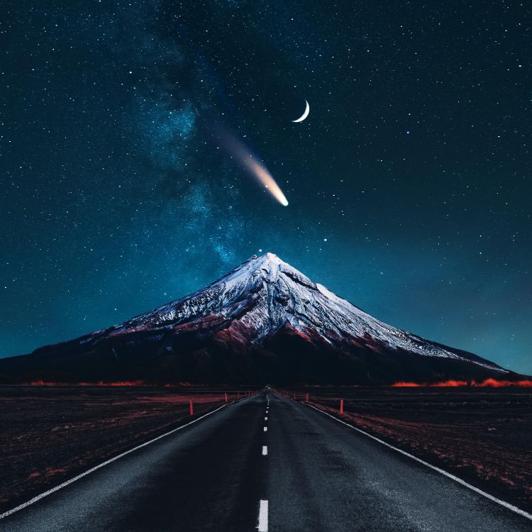 Обои атмосфера, свет, природа, природный ландшафт, склон в разрешении 3840x3840