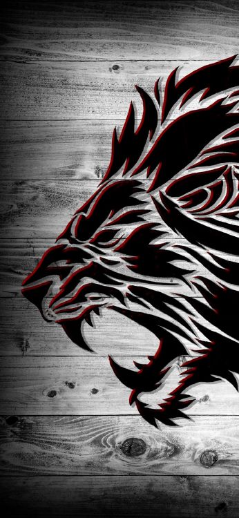 Обои визуальное искусство, голова, глаз, рев, рот в разрешении 1080x2340