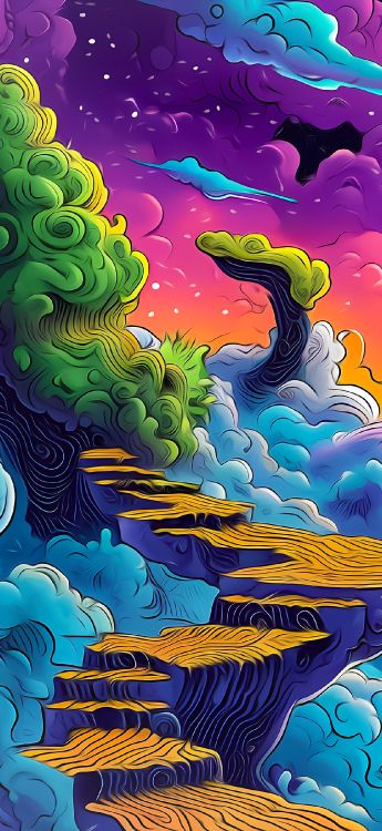 Обои визуальное искусство, арт, рисование, графический дизайн, живопись в разрешении 1179x2556