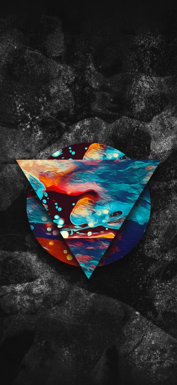 Обои смартфон, планшет, треугольник, звезда, графический дизайн в разрешении 1420x3073