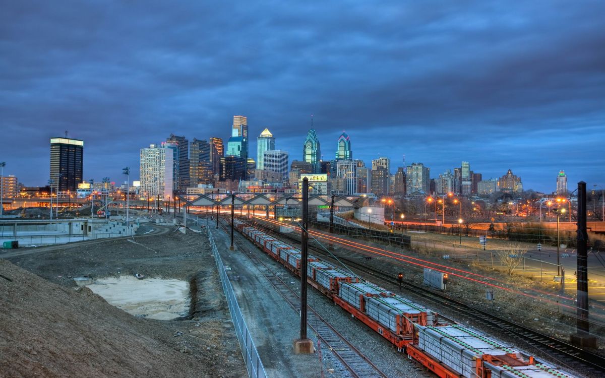 Обои Филадельфия, городской пейзаж, город, городской район, линия горизонта в разрешении 2880x1800
