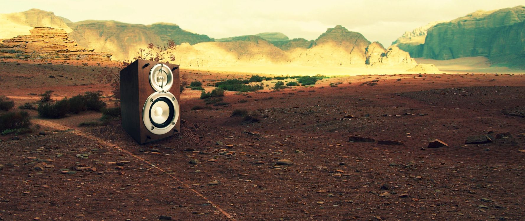 Обои пустыня, экорегион, пейзаж, горизонт, геология в разрешении 2560x1080