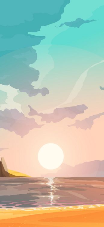 Обои иллюстрация, рисование, векторная графика, анимация, мультфильм в разрешении 1440x3120