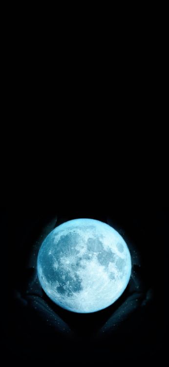 Обои полная желтая луна 2014 календарь, земля, атмосфера земли, луна, мир в разрешении 1080x2340