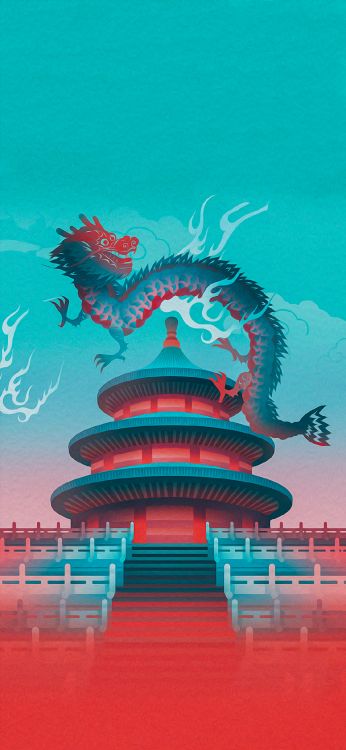 Обои иллюстрация, арт, дизайн, постер, архитектура в разрешении 1125x2436