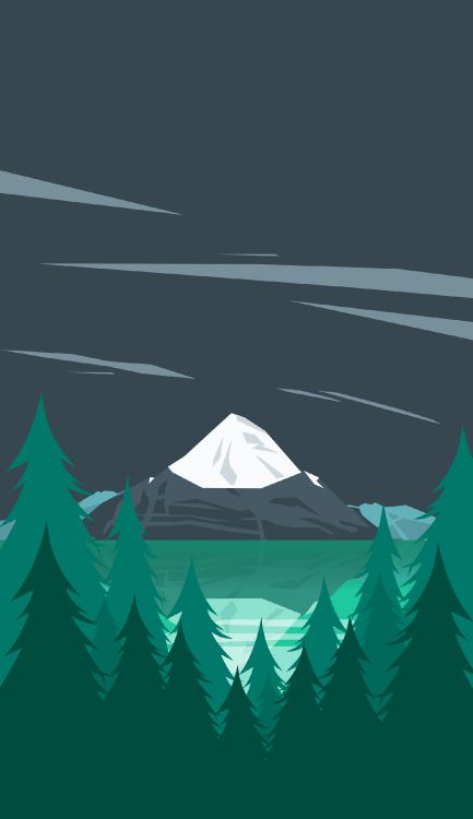 Обои иллюстрация, Google, минимализм, елка, дерево в разрешении 1485x2571