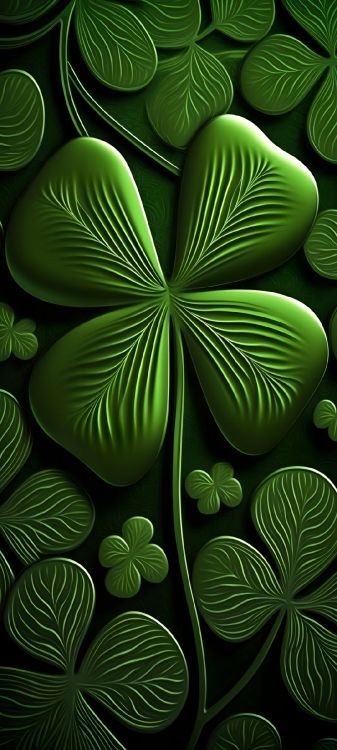 Обои крупный план, арт, зеленый, окружающая среда, лист в разрешении 1080x2400