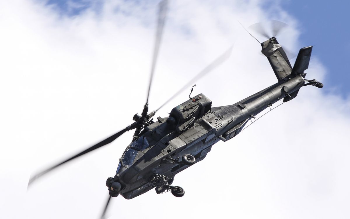 Обои ударный вертолет, военный вертолет, винтокрылая машина, авиация, воздушные силы в разрешении 2880x1800